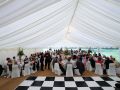 Wedding reception in marquee with dance floor in Windlesham